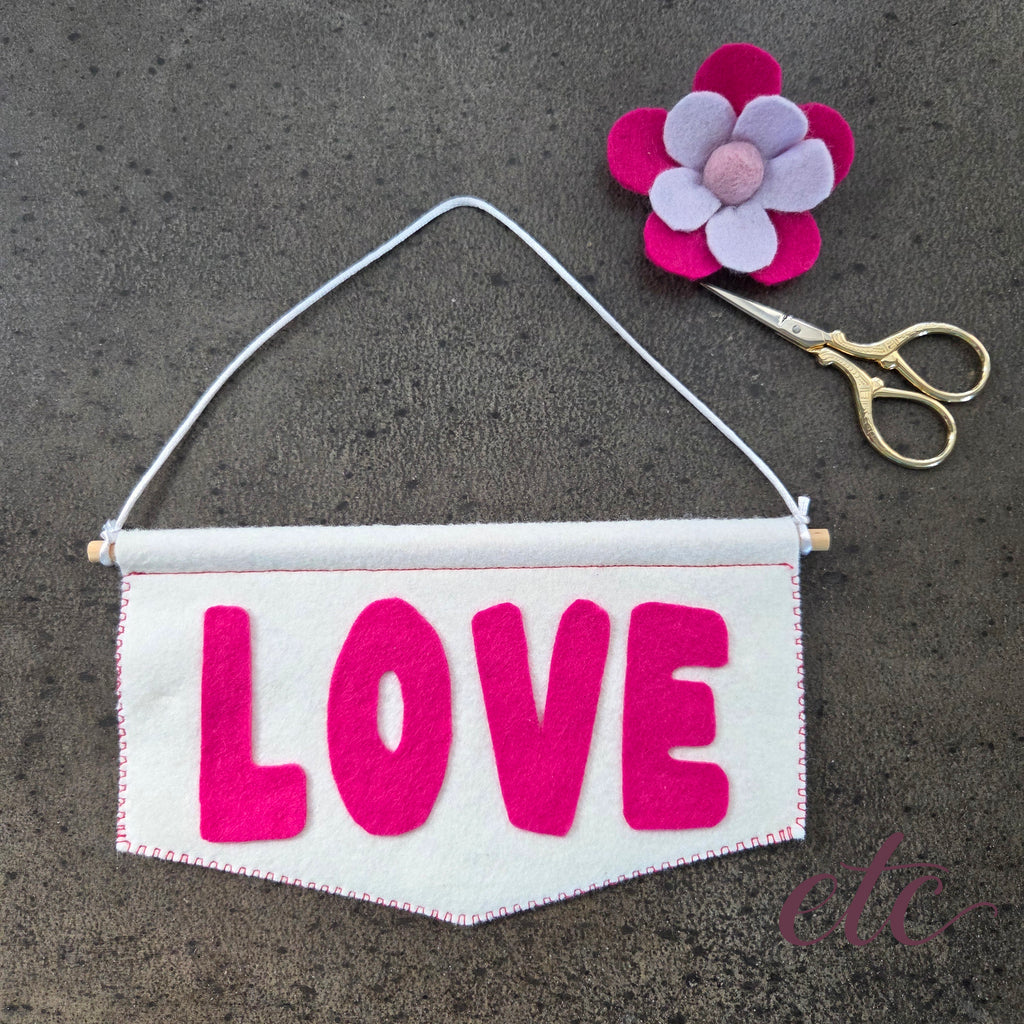 Felt banner - handmade in NZ
