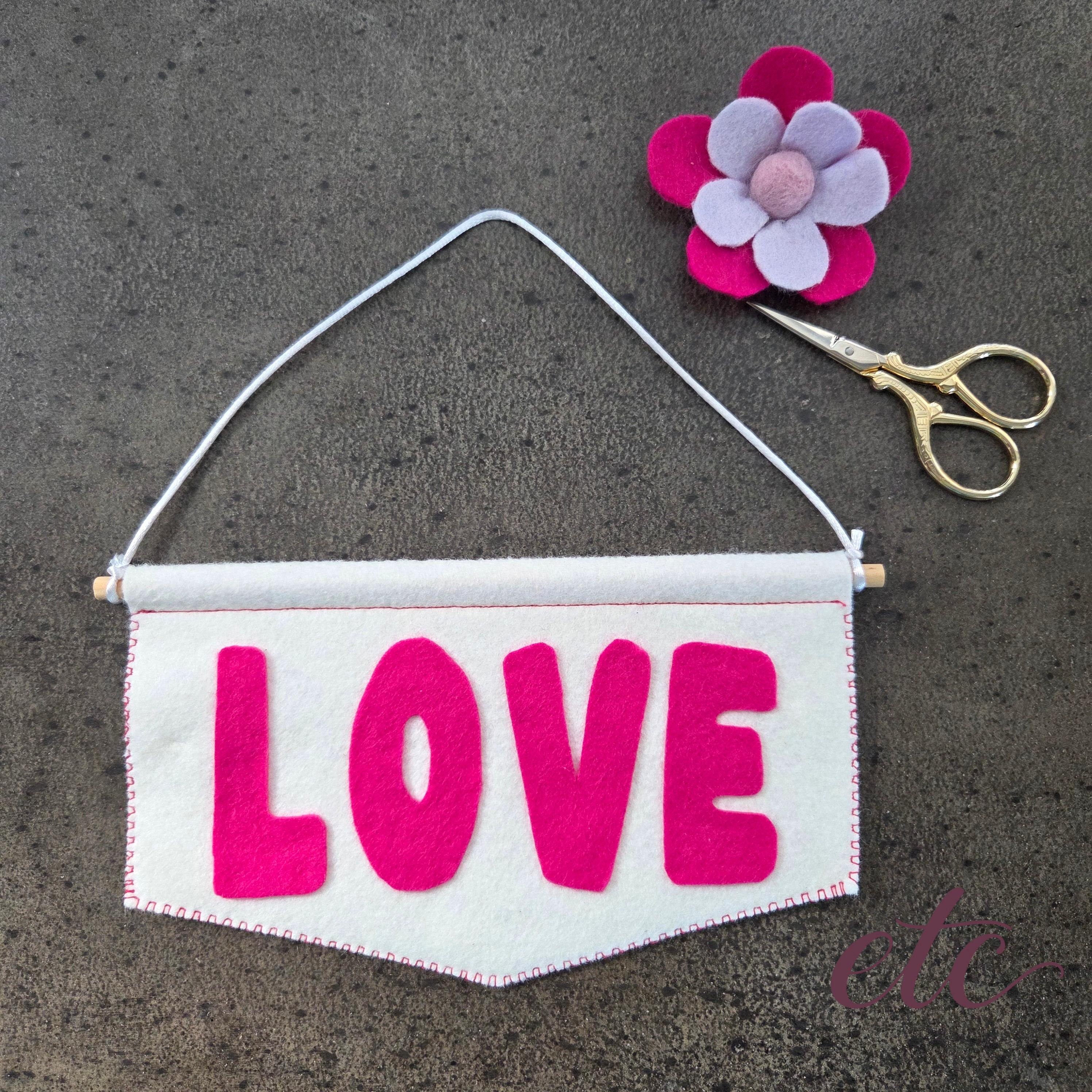 Felt banner - handmade in NZ