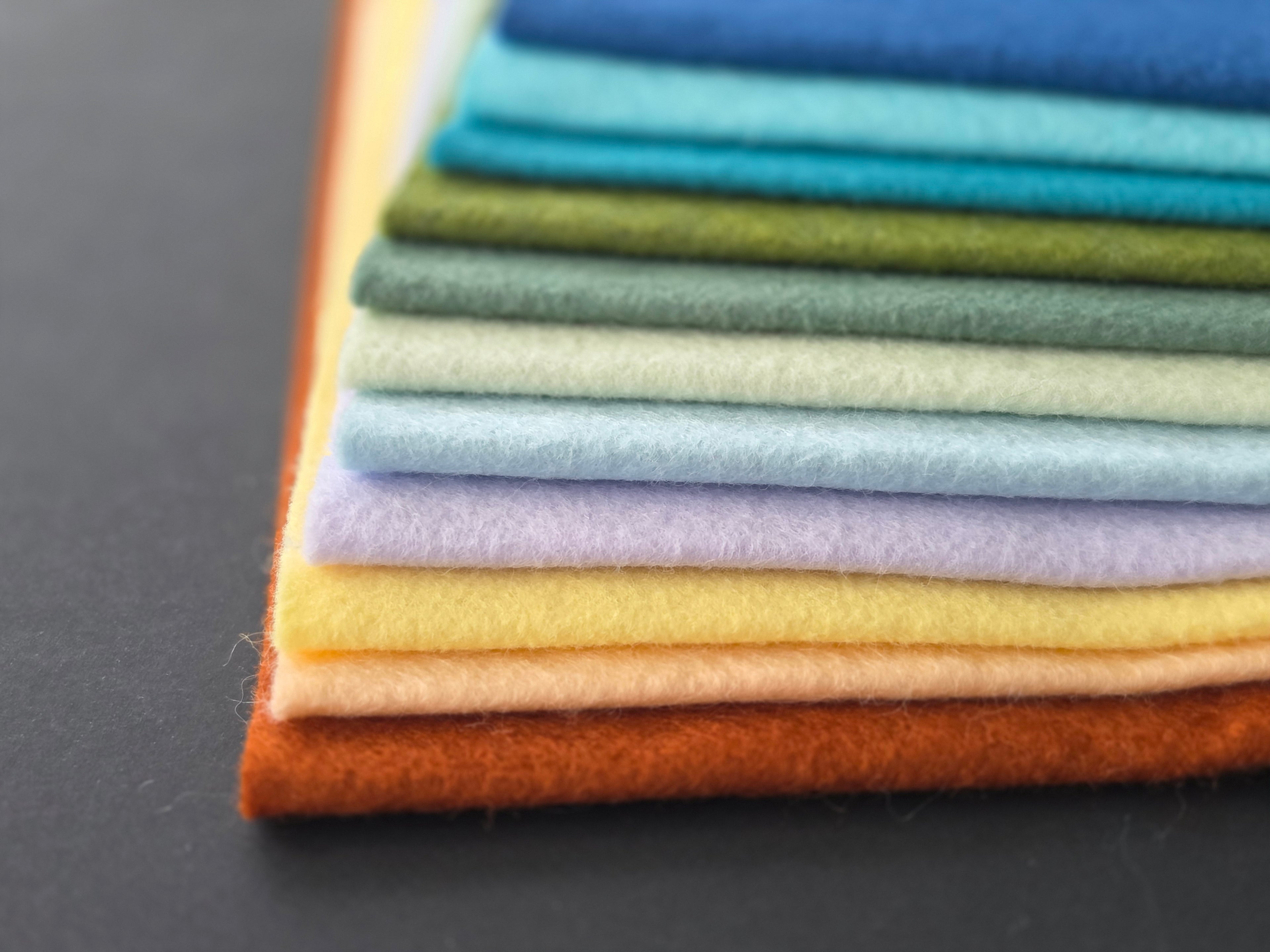 Pile of various felt colours