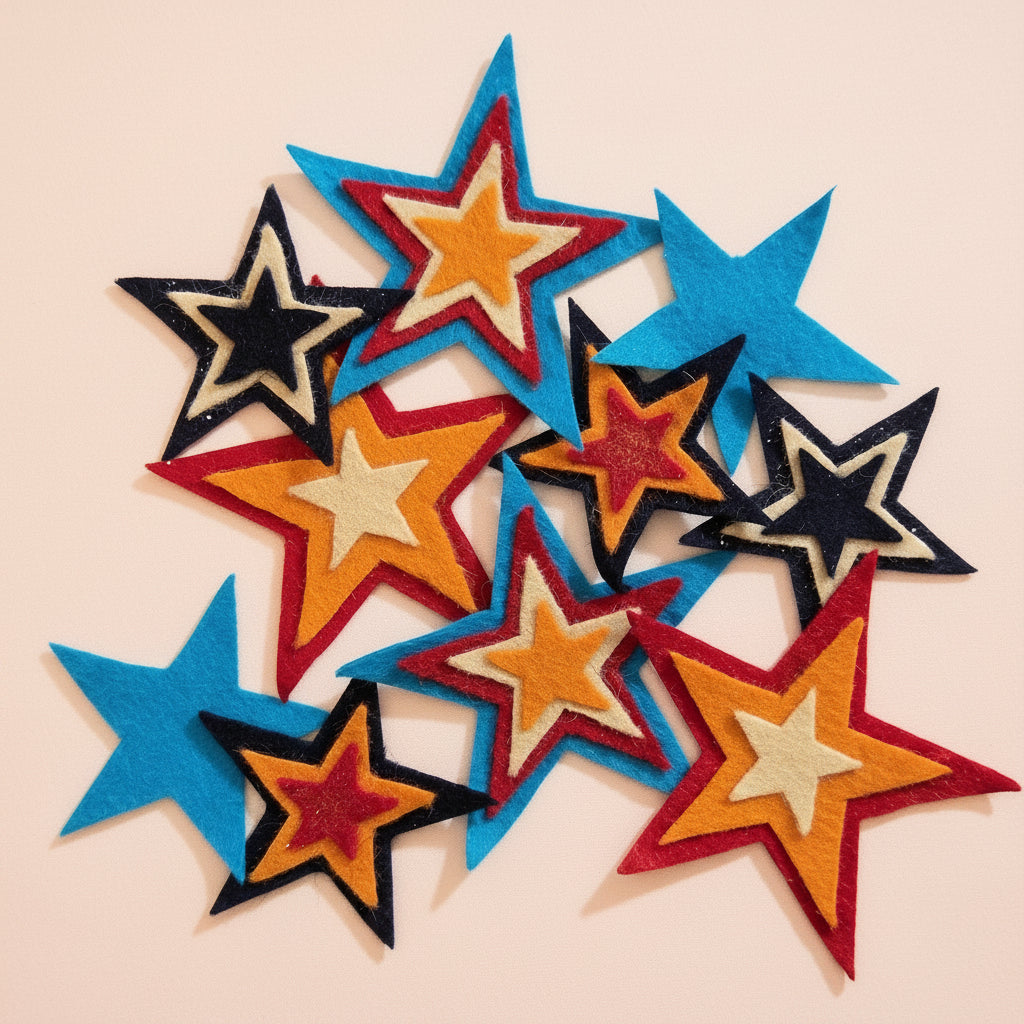 Different shapes and colour stars